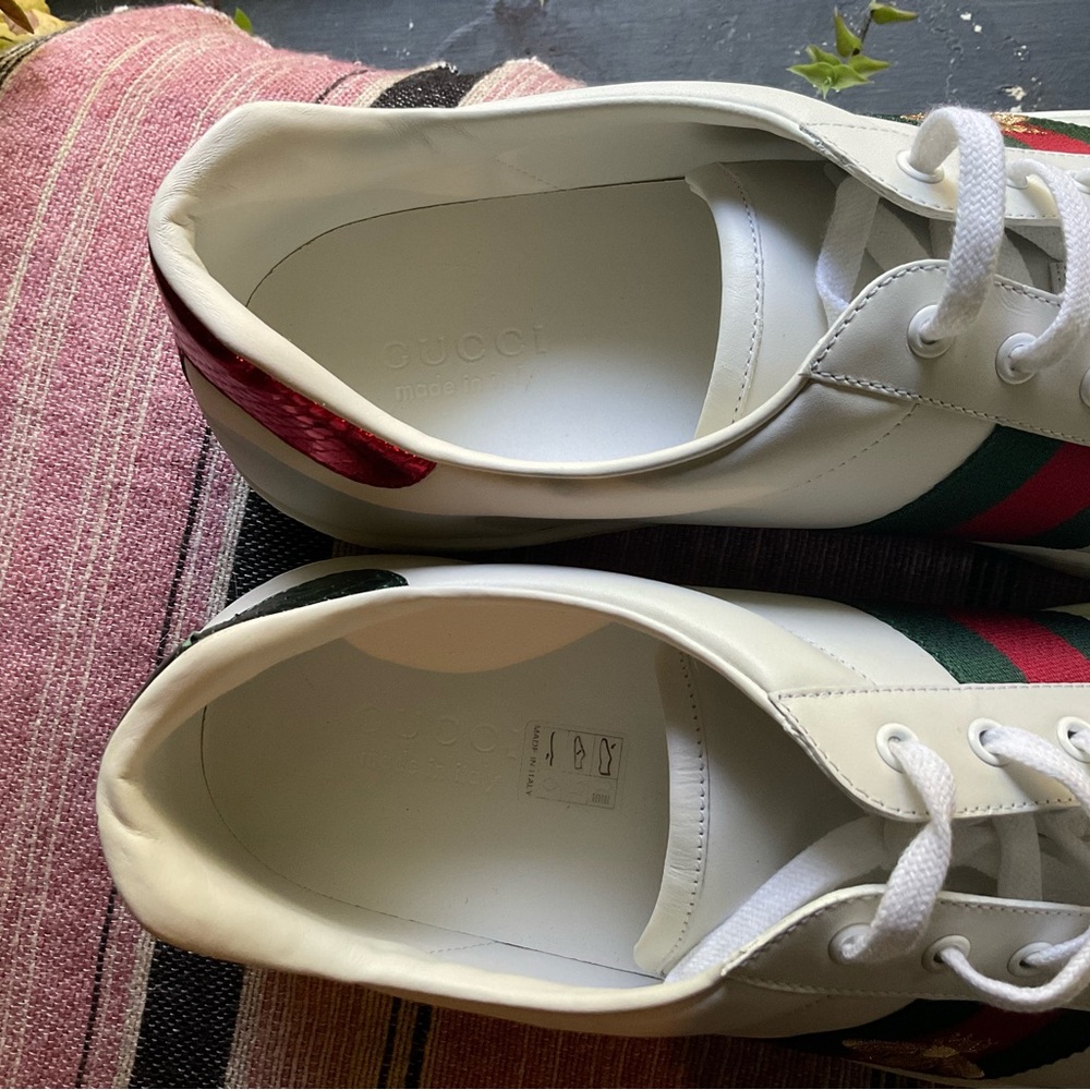 Gucci New Ace Embroidered Low-Top Sneakers Mens size 15 - Picture 8 of 12